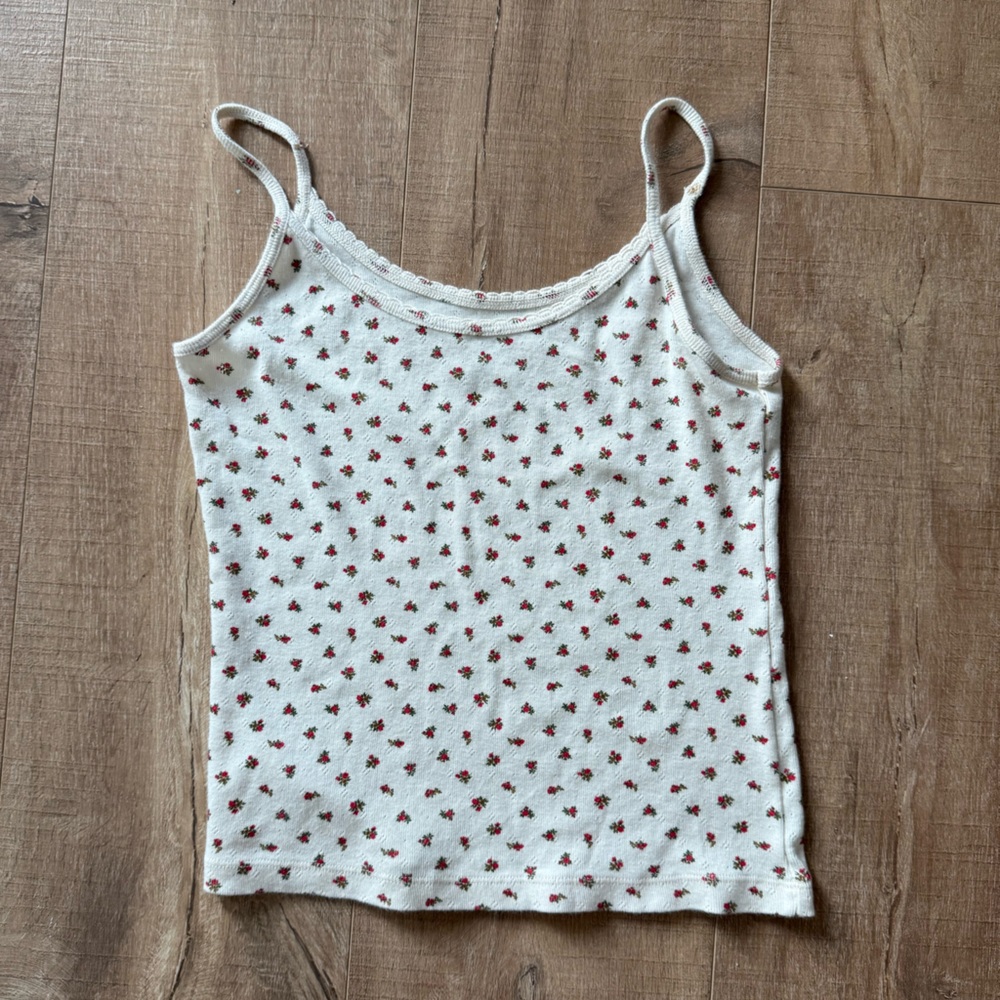 Brandy Melville rose pattern tank top